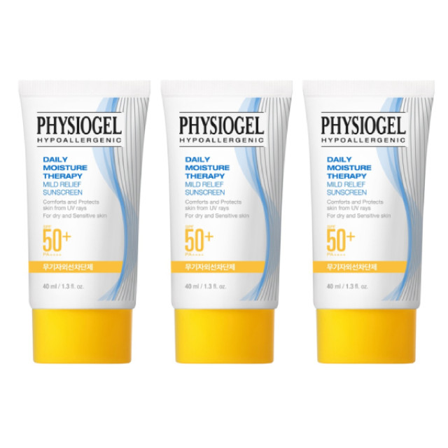 Physiogel潔美淨 低敏全物理保濕防曬霜SPF50+PA++++ 3入組